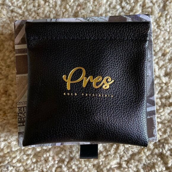 Pres Gold Presidents Rope Chain & Iced Diamonds Medallion w/ name "QUEEN" - Picture 5 of 6